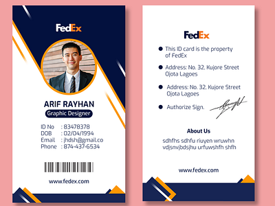 ID card Design corporate id card graphic design id card id card design