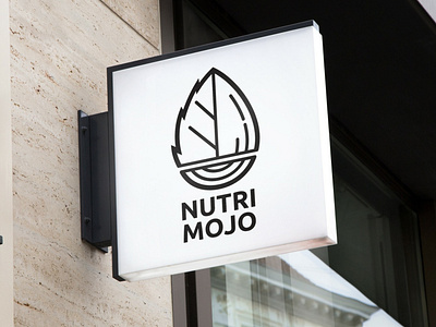 Nutri Mojo Vegan Bistro & Take Away branding logo vector