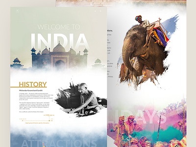 Landing page - Welcome to India design india landing ui web website