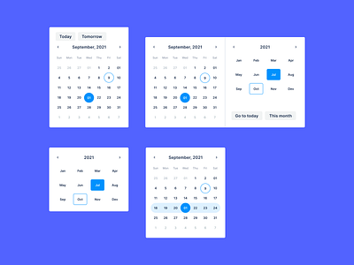04/ Calendar Exploration calendar calendar ui component date datepicker day figmadesign interface minimal modern month simple user interface week