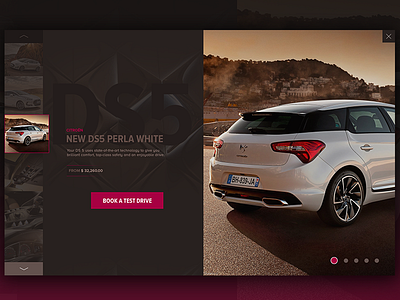 Citroen DS5 car citroen clean design ds5 gallery layout navigation slider ui web website