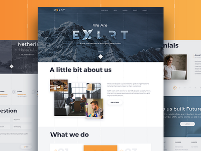 Exlrt Website design development fresh modern network saturized technology ui user interface web website