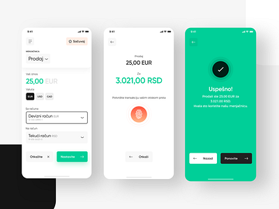 Intesa - Exchange bank exchange ios minimal mobile app simple uiux user experience user interface