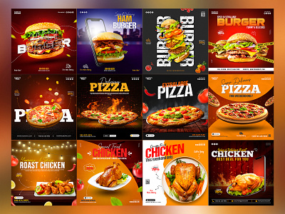 Food Social Media Post Design l Web Banner l E-commerce ads advertising banner branding campaign cover creative post design e commerce facebook post fb post graphic design instagram feed instagram post poster product design social media social media kit social media post social media templates