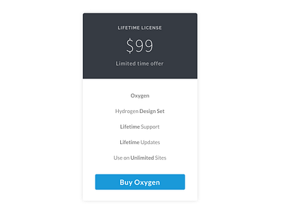 Simple Pricing blue grey plan price pricing sale table ui web design