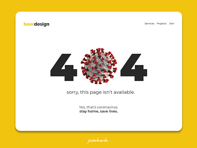 404 : coronavirus not found 404 error 404 error page 404 page 404page art beerdesign design illustration minimalist typography ui ux