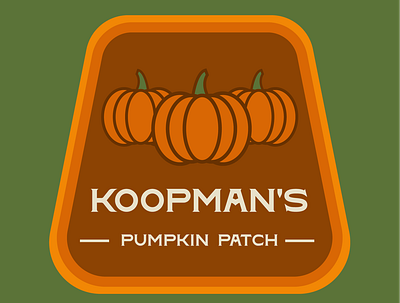 Koopman's Pumpkin Patch branding design graphic design illustration logo vector