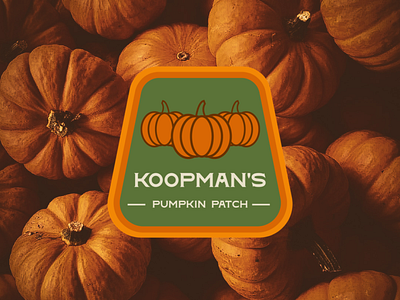 Koopman’s Pumpkin Patch branding design flat graphic design halloween icon illustration logo minimal pumpkin pumpkin patch rebound typography vector