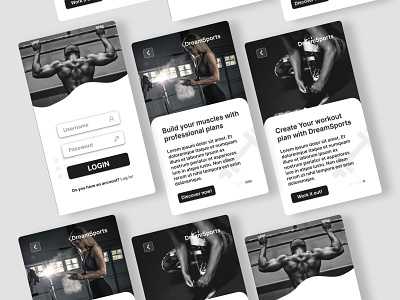 Dreamsports Workout App application graphic design ui