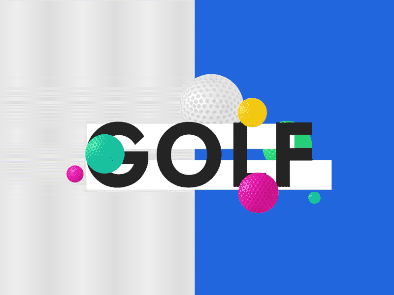 Golf animation adobe animation ball blue cinema4d gif golf graphic motion sport ui