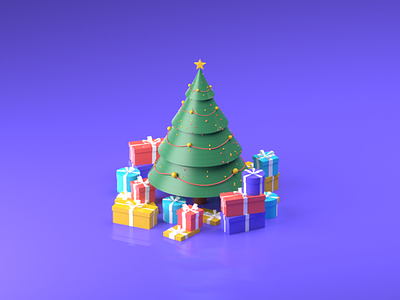 Christmas tree 2020 3d adobe animation art cinema4d design illustation motion
