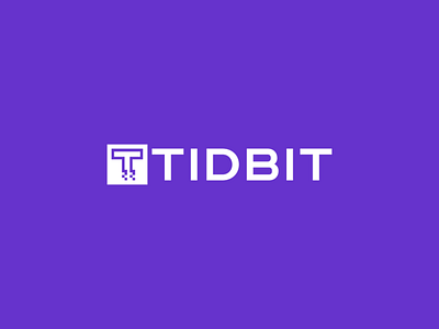 TidBit Logo adaptive ai bit brand design future logo logo brand logo design logos purple purple logo startup startup logo tech tech logo techy tidbit trend vr