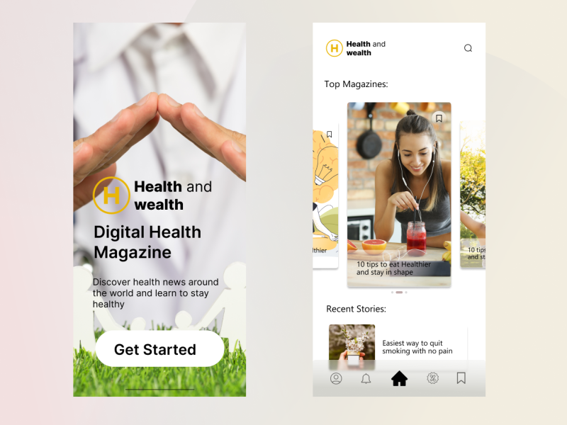 Digital Health Magazine Mobile Design by Fatemeh on Dribbble