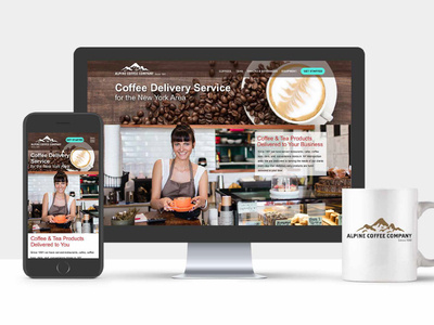Alpine Coffee branding coffee food and beverage website