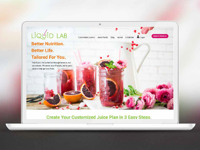 Liquid Lab food food and beverage webdesign
