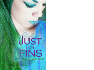 Just For Fins book cover handlettering hard cover book illustrator mermaid photoshop teen