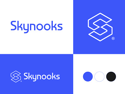 Skynooks brand identity branding design graphic design illustration logo logo design typography