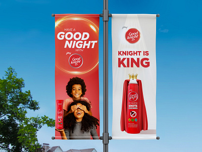 Lamp Post design for GoodKnight advertisement campaign billboard brand identity branding design graphic design lamp post