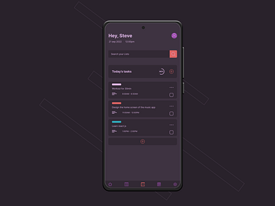 A To-do list mobile app design