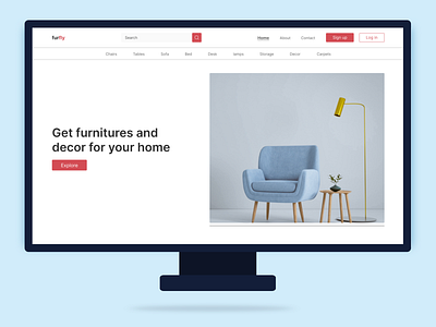 Online furniture store website design design figma homepage inspiration layout minimal simple ui ui design ui ux user interface ux web web design website website design