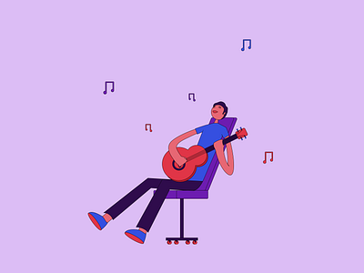 Musician flat vector illustration