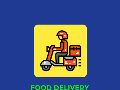 Food Delivery Logo boy delivery food graphic design motion graphics