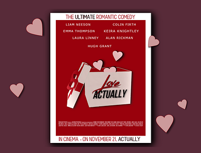 Love Actually Movie Poster Redesign design graphic design illustration typography wallpaper