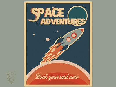 Space Travel Poster design graphic design illustration wallpaper