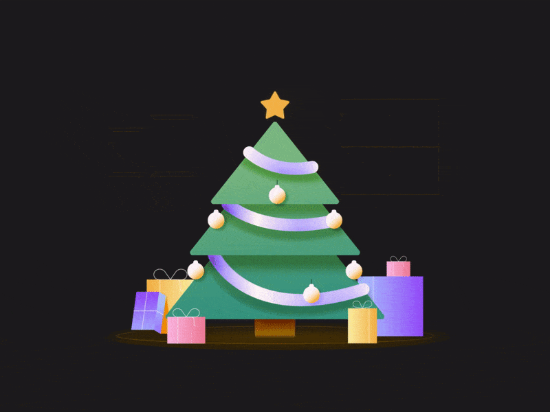 Happy Holidays! after effects animation christmas design elf eve gift holiday illustration motion motion graphics new present tree year