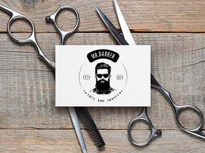 Professional creative MR.BARBER logo (2022) | Adobe Illustrator branding design graphic design illustration logo typography vector