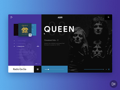 Queen classic interaction design music queen ui ux visual design web design