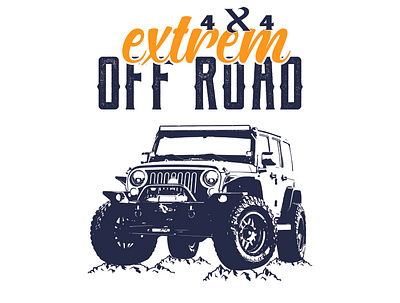 4x4 Offroad Jeep design graphic design illustration typography vector