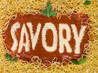 Savory - food typography