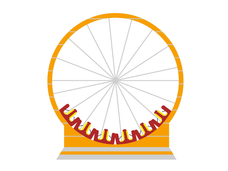 Ring of Fire! amusement park illustration ride ring of fire theme park themepark vector