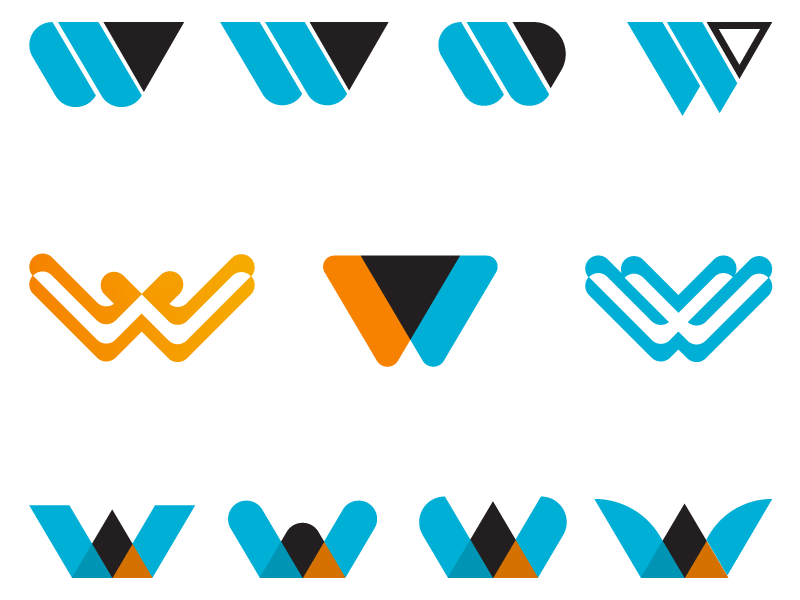 W logo ideas - modern by Tharin White on Dribbble
