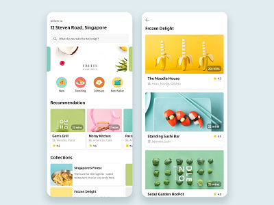 Foodies' Favorite concept design food foodapp fooddelivery interface mobile ui