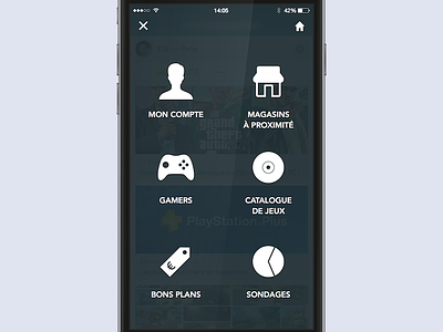 iOS App Design - Menu app design game icon icons interface ios menu ui ux