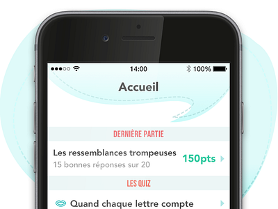 Fautes de Français : Plus Jamais android design game graphic interface iphone mobile quizz ui ux