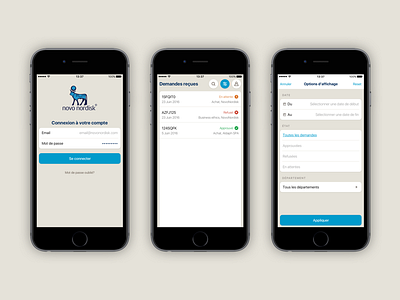 Dashboard App for NovoNordisk Algeria app design interface ios iphone mobile novonordisk ui ux