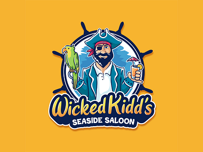 Wicked Kidd's Saloon Logo Design brand mascot branding cartoon illustration design graphic design illustration illustrator logo logo design logo mascot mascot mascot design mascot illustration saloon brand