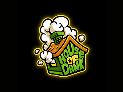 House of Dank Logo Design brand design branding business logo cartoon cartoon illustration cartoon logo design graphic design illustration illustrator logo logo design weed weed business