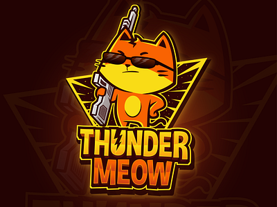 Thunder Meow Gaming Logo Design brand mascot branding cartoon illustration cartoon logo gamer gamer logo gamer mascot gaming gaming logo gaming mascot graphic design illustration illustrator logo logo mascot mascot mascota