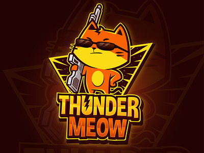 Thunder Meow Gaming Logo Design