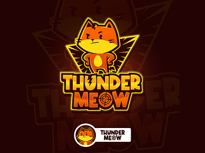 Thunder Meow Gamer Logo Mascot brand mascot branding cartoon illustration character logo cool logo design game logo gamer logo gamer mascot gamers graphic design illustration illustrator logo logo mascot mascot design mascot illustration mascota