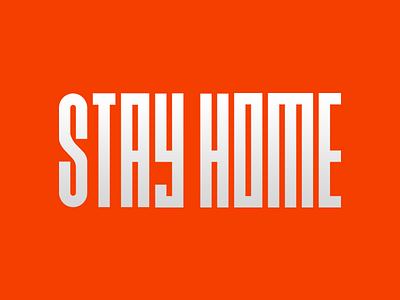 Stay Home bristant coronavirus icon logo orange pandemic stayhome staysafe type typo typography