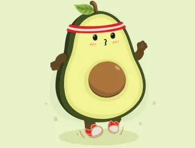 Avocado sportif animation design graphic design illustration logo motion graphics ui