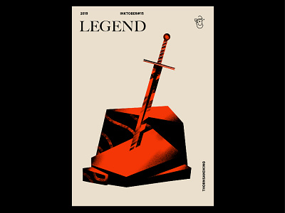 Legend - Inktober shot design flat illustration poster poster design vector