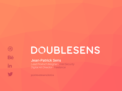 Test for my temporary website homepage doublesens portfolio website