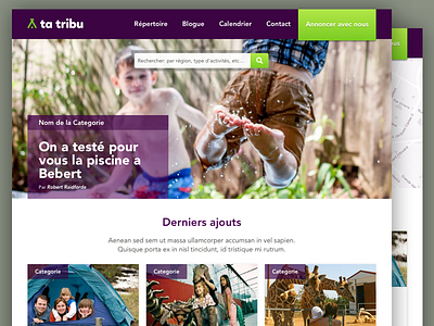 Ta Tribu - homepage