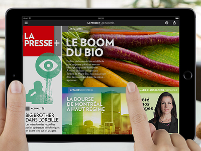 La Presse+ Edition cover layout